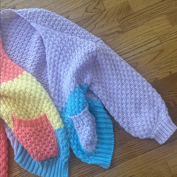 Dreamers By Debut Multicolor Knit Cardigan Size Small - Picture 3 of 11